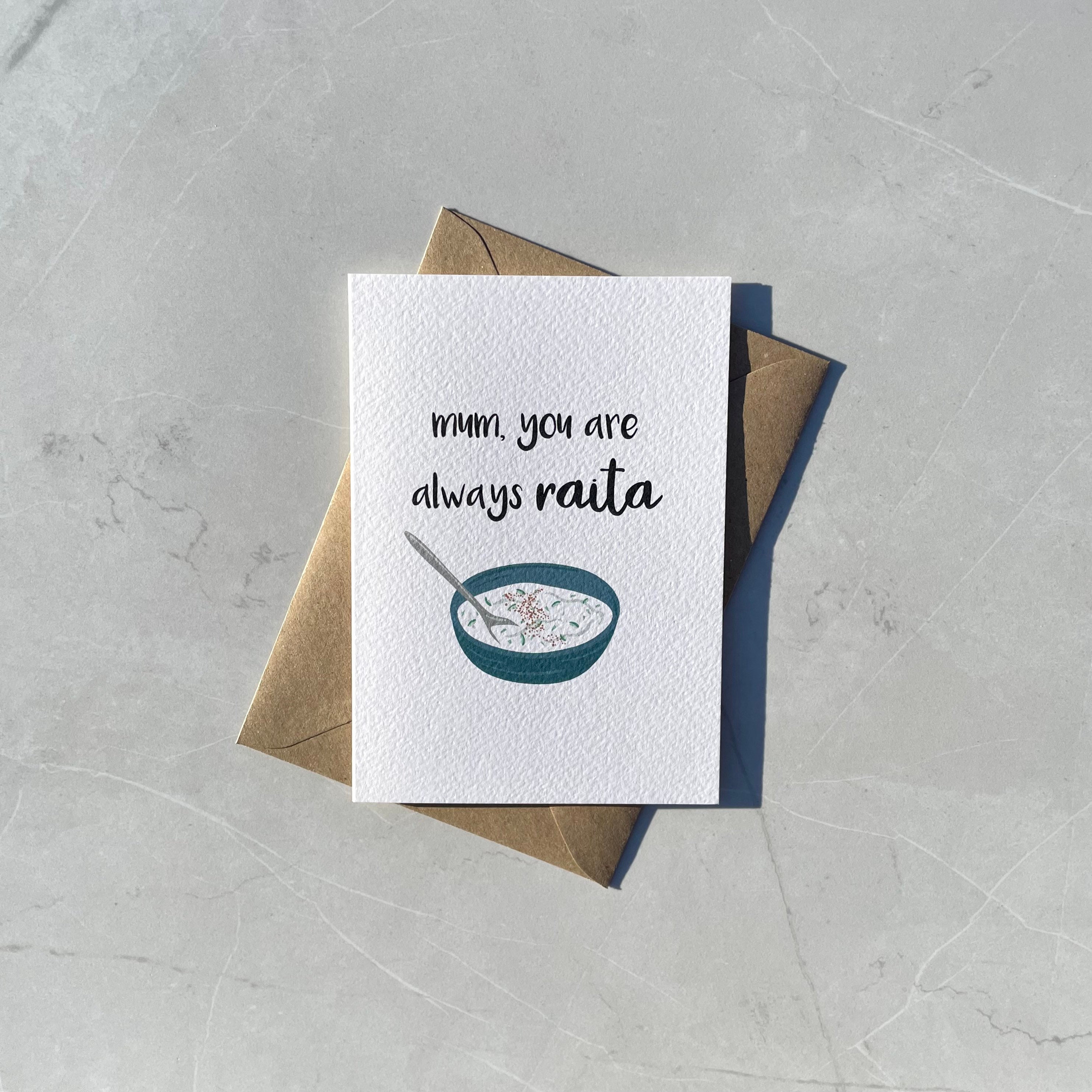 Mum You Are Always Raita Happy Mother's Day Card South - Etsy Mum You Are Always Raita Happy Mother's Day Card South - Etsy