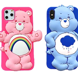 3D Care Bears Rainbow Cartoon Cute Fun Case Cover For Apple iPhone 12 Case iPhone 11 Case iPhone 7 8 Plus iPhone X/XS Case iPhone XR Case