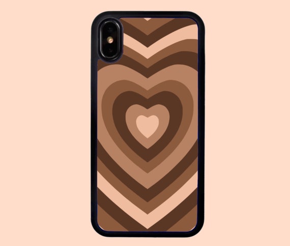 Y2k Brown Heart Trendy Cute Protective Iphone 11 Case Iphone Etsy Ireland