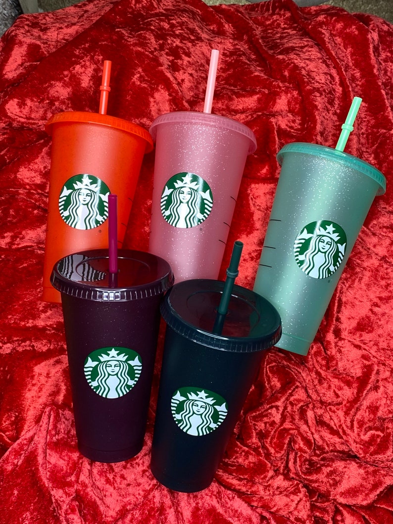 Starbucks Glitter 2020 Holiday Cups Reusable Cold Cup 5 Etsy