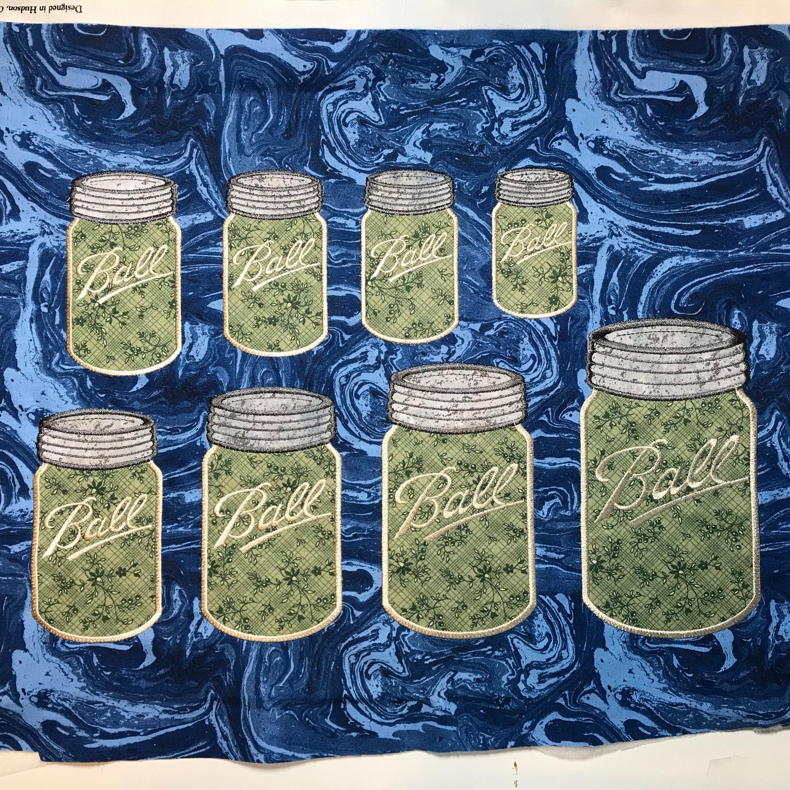 Ball Canning Jar Applique Embroidery Design File 8 Sizes Etsy