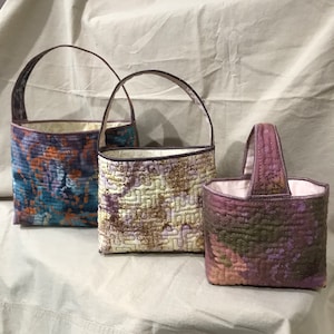 Quilted Basket with handle - ITH Machine Embroidery Design File - Instant Download - 5x7, 6x10, 8x12 - Easter Basket