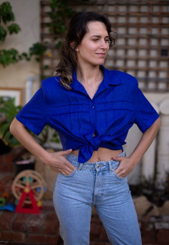 Vintage Y2K Blue Blouse