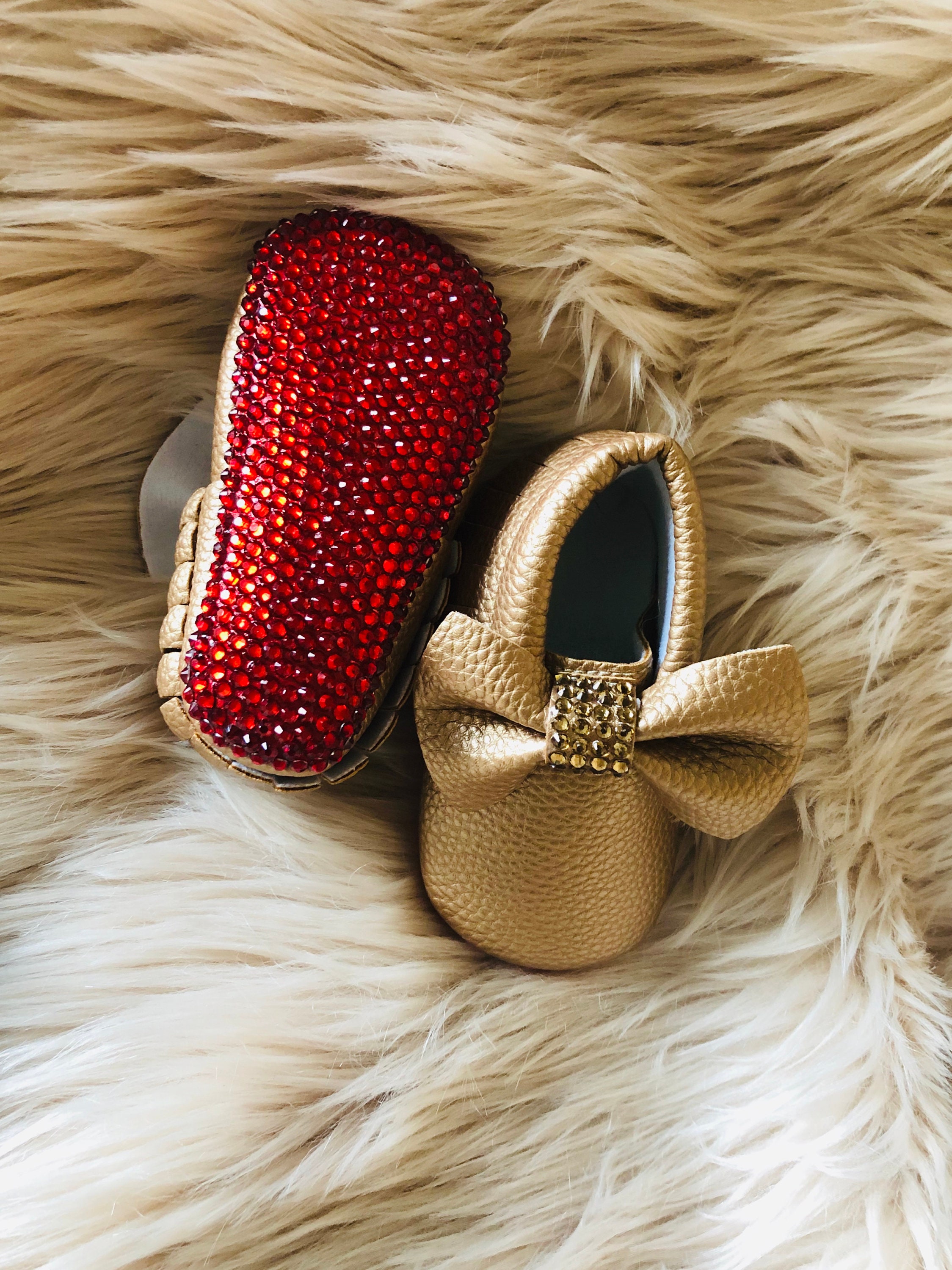 Baby Booties Red Bottoms Etsy