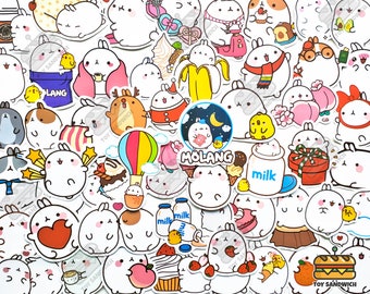 50Pcs Molang Rabbit Stickers Laptop Scrapbook DIY Decal Vinyl Waterproof Sticker 50Pcs Molang Rabbit Stickers Laptop Scrapbook DIY Decal Vinyl Waterproof Sticker