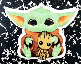 Baby Groot Decal Etsy
