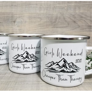 Girls Trip Mug, Mountain Camp Mug, Funny Camping Mug, Friends Coffee Mug, Girls Weekend Tumbler, Guys Get Away Mug, Adventure Hiking Mug