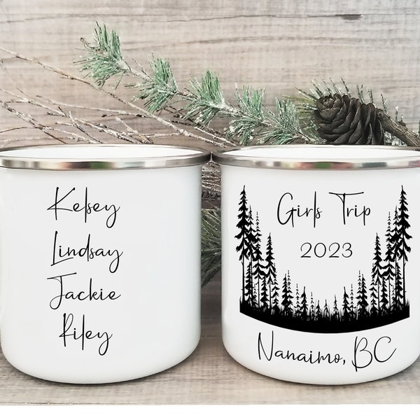 Girls Trip Mug, Girls Weekend Tumbler, Guys Get Away Mug, Adventure Camping Mug, Personalized Trip Cup, Vacation Gift Mug, Trip Keepsake