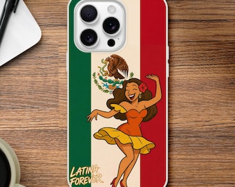 Mexikanische Pride Handyhülle - Lateinische Tänzerin Cartoon Design