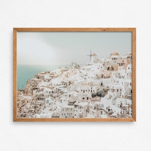 Santorini Windmill Print, Greece Print, Santorini Wall Art, Greece Wall Art, Greece Decor, Printable Art, Instant Download