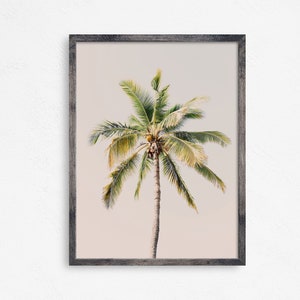 Single Palm Tree Print, Printable, Beach Wall Decor, Beach Print, Hawaii Print, California, Tropical, Palm Trees