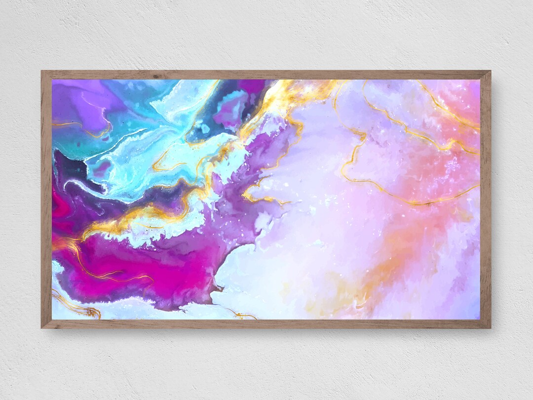 Samsung Frame TV Art, Instant Download, Purple Marble, Samsung Art TV