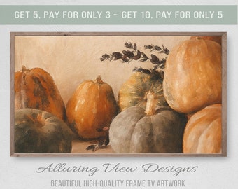 Classic Pumpkin Painting, Samsung Frame TV Art (Digital Download)