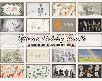 'Urlaubsrahmen TV-Kunst - Ultimatives Bündel, 30 Designs (digitaler Download)