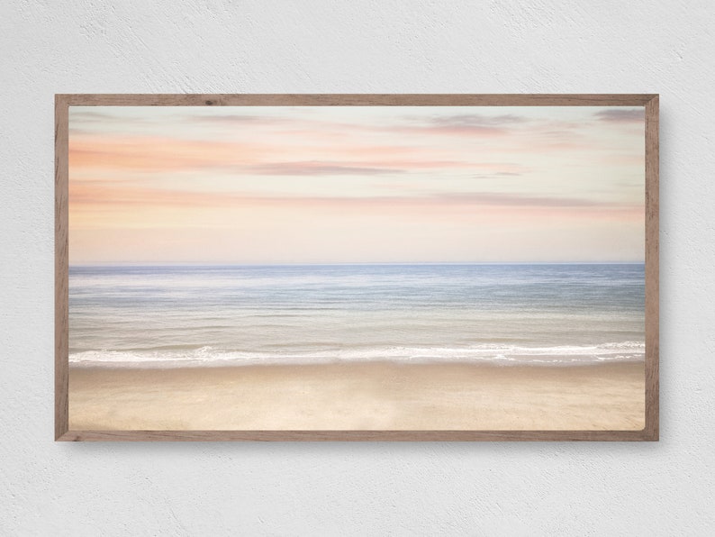 Samsung Frame TV Art, Perfect Pastel Beach Sunset, Beach Fun, Instant Download, Samsung Art TV, Digital Download for Samsung Frame 