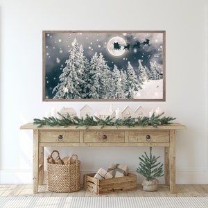 Samsung Frame TV Art for Christmas, Santa's Christmas Eve Departure ...