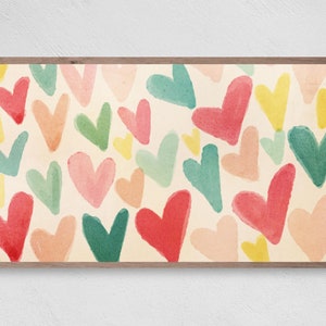 Valentine's Day Samsung Frame TV Art, Watercolor Multi-Heart, Instant Download, Valentine, Frame TV Art, Samsung Art tv