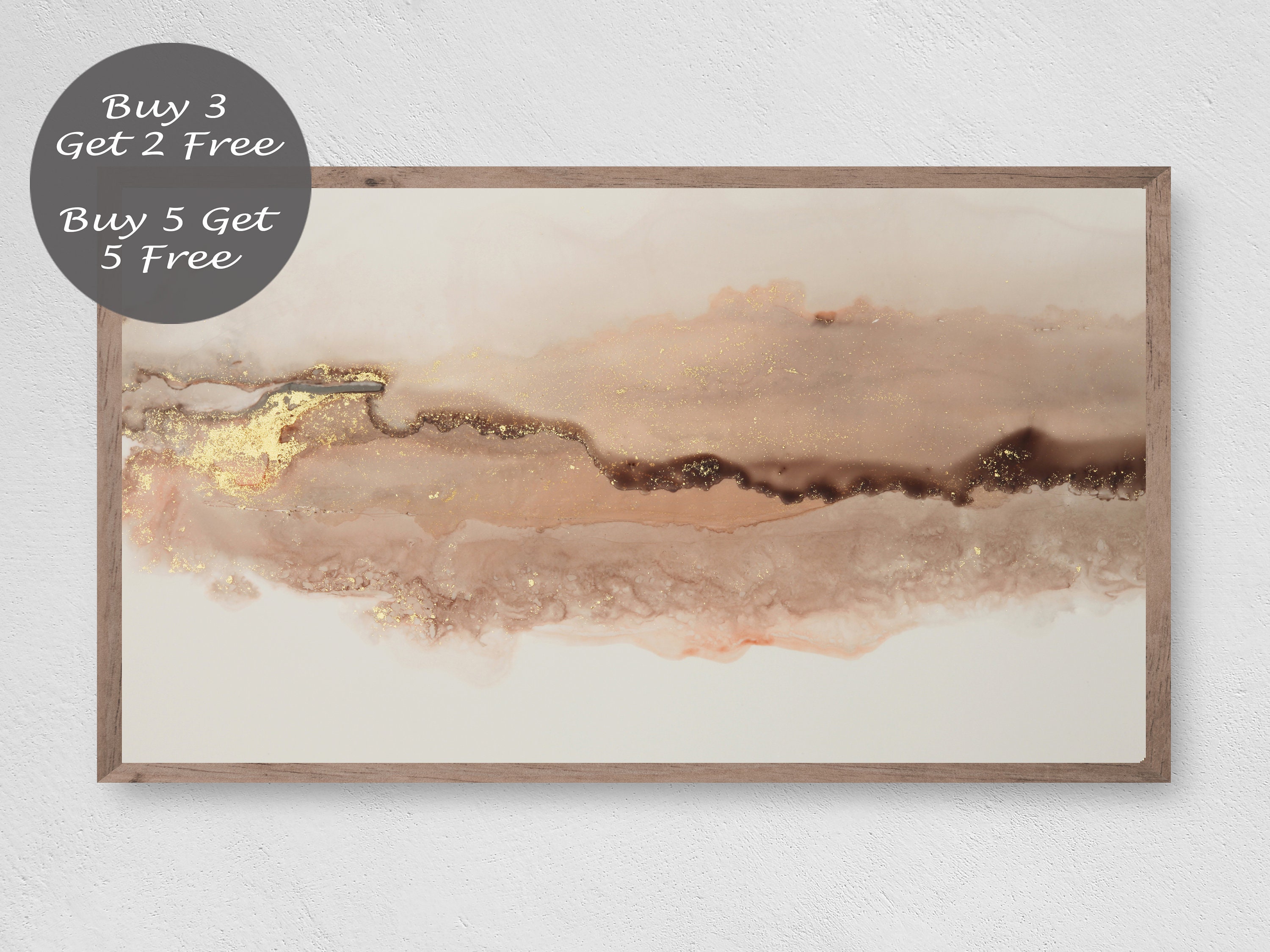 Samsung Frame Tv Art Simple Gold Beauty Samsung Art Tv Etsy Norway