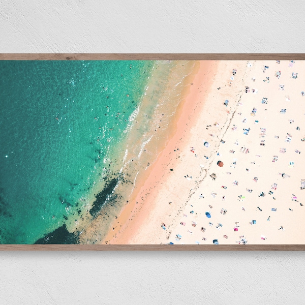 Samsung Frame TV Art, Aerial Beach View (Digital Download)