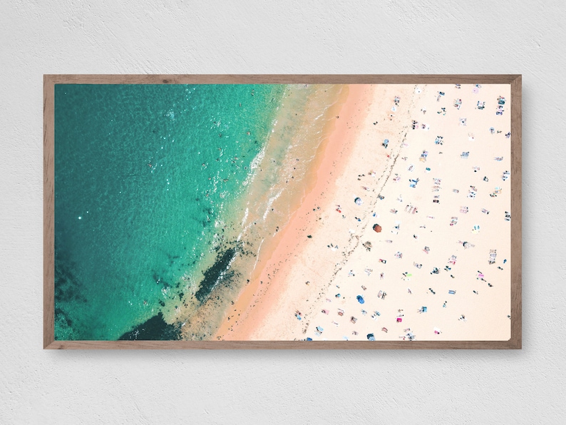 Samsung Frame TV Art Instant Download Day at the Beach Etsy