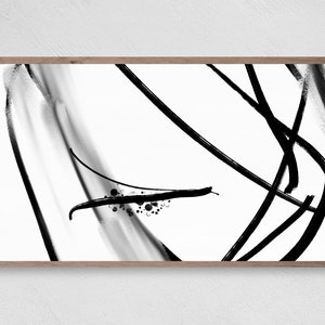 Samsung Frame TV アート、モダン抽象線画、Samsung Art TV、抽象画、Samsung Frame のデジタル ダウンロード、デジタル ダウンロード