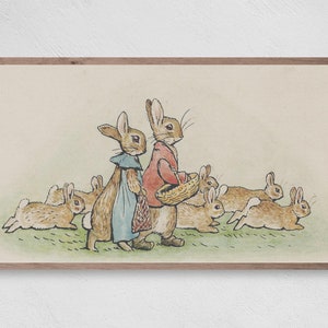 Samsung Frame TV Art Easter, Vintage Easter Bunnies, Instant Download, Spring, Easter, Frame TV Art, Samsung Art TV, Digital Download