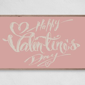 Valentine&#39;s Day Samsung Frame TV Art, Happy Valentines Day Pink, Instant Download, Valentine, Frame TV Art, Samsung Art TV