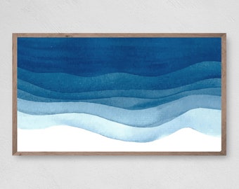 Abstract Watercolor Wave, Samsung Frame TV Art (Digital Download)