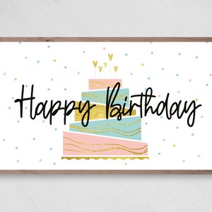 Birthday Cake Samsung Frame TV Art, Instant Download