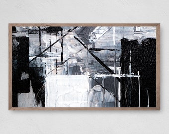 Abstract Black and White Samsung Frame TV Art (Digital Download)