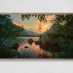 Lakeside Sunset, Samsung Frame TV Art (Digital Download)
