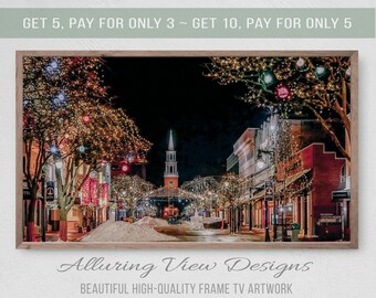 Samsung Frame TV Art Christmas, Christmas Village, Instant Download, Winter, Christmas, Frame TV Art, Samsung Art TV