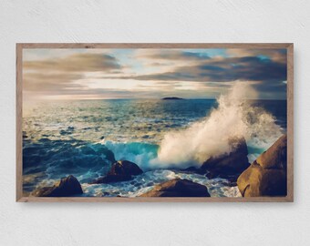 Ocean Spray Painting, Samsung Frame TV Art (Digital Download)