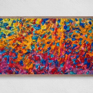 Colorful Abstract Samsung Frame TV Art, Paint on Canvas (Digital Download)