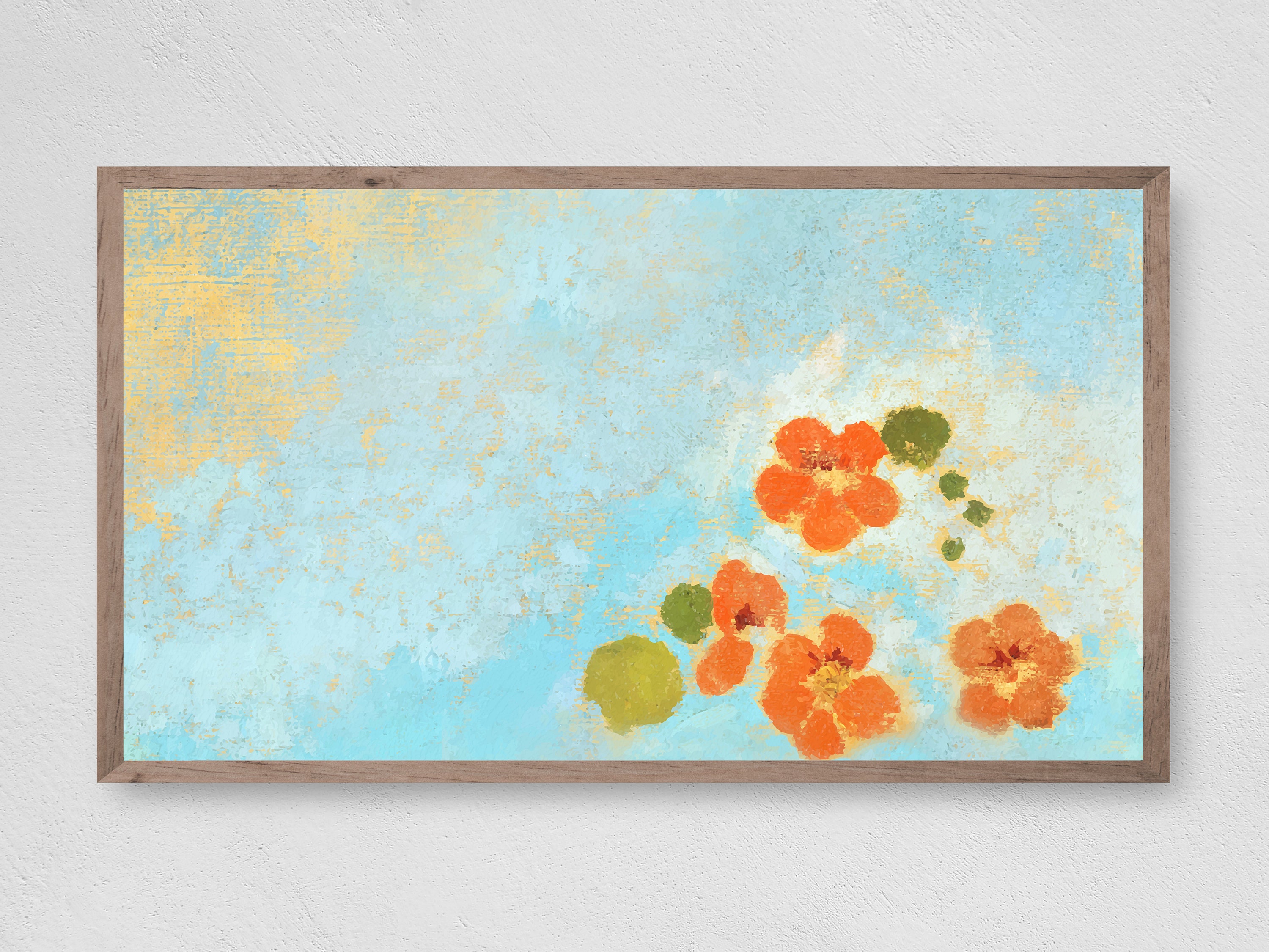 Pink Flowers Art for The Frame Tv Samsung Frame TV Art Spring Flowers Frame TV Digital Art Frame Tv