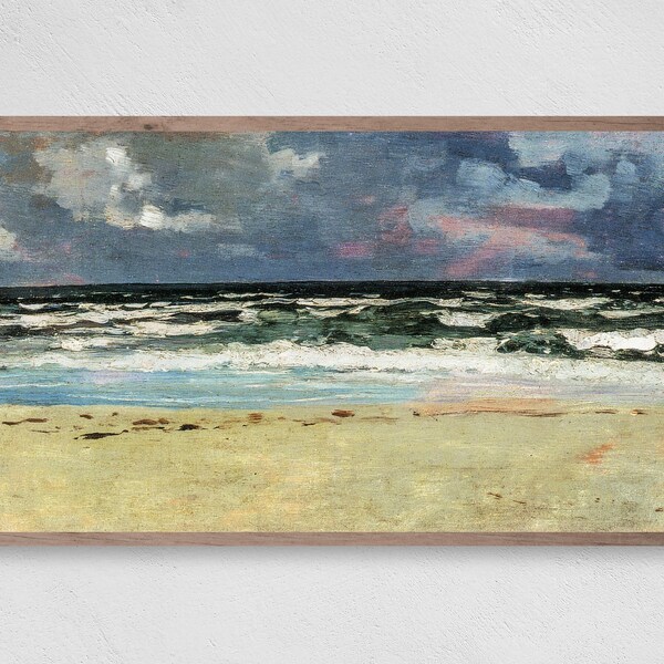 Sandy Beach Painting, Samsung Frame TV Art (Digital Download)