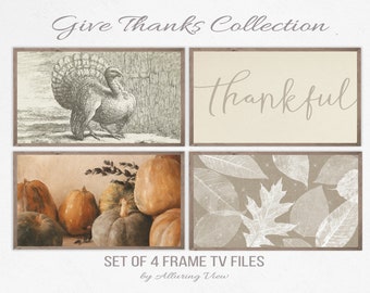 Fall Thanksgiving Samsung Frame TV Art, Set of 4 (Digital Download)