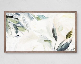 Abstract Acrylic Leaves, Samsung Frame TV Art (Digital Download)