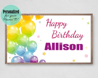 Happy Birthday Balloons Samsung Frame TV Art (Digital Download)