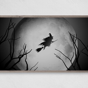 Samsung Frame TV Art Halloween, Dark Halloween Flight, Frame TV Art, Samsung Frame Halloween Art, Digitale Download Halloween