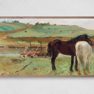 Samsung Frame TV アート、インスタントダウンロード、カントリーホース、フレーム TV アート、Samsung Art TV、Samsung Frame のデジタルダウンロード