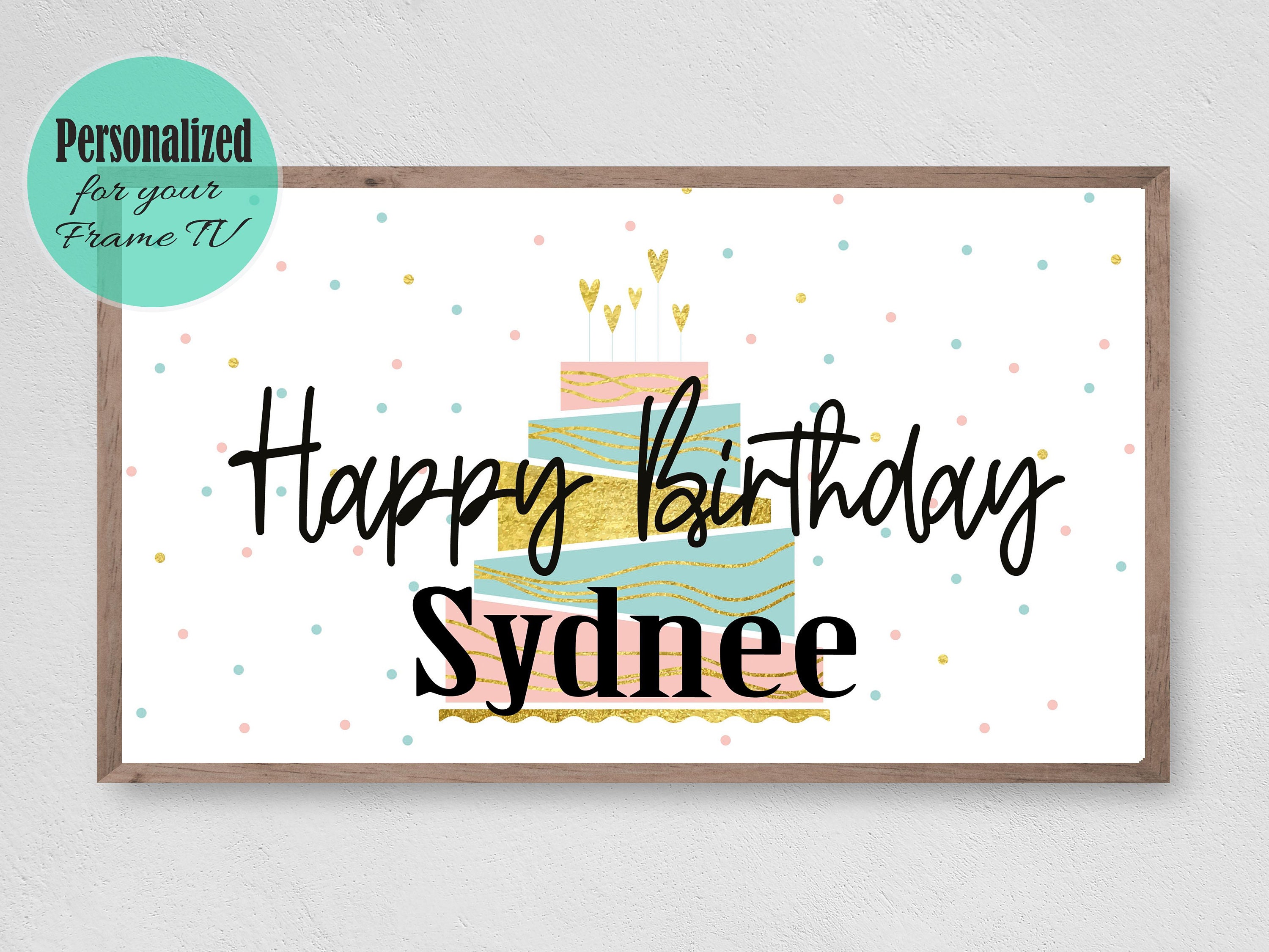 Samsung Frame TV Art, Happy Birthday Cake, Samsung Art TV, Digital Download for Samsung Frame, Birthday, Instant Download
