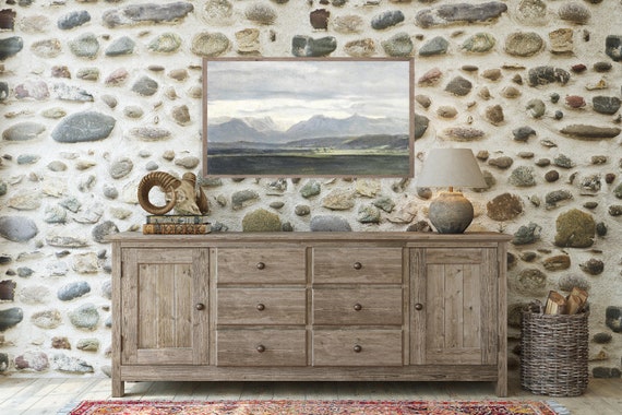 Samsung Frame Tv Art Mountains Gold Frame Tv Art Samsung Etsy Norway