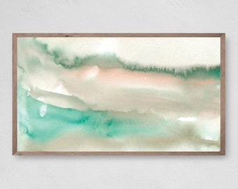 Abstracte aquarelkunst, Samsung Frame TV Art (digitale download)