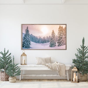 Samsung Frame TV Art Christmas Winter Dawn Instant Download - Etsy