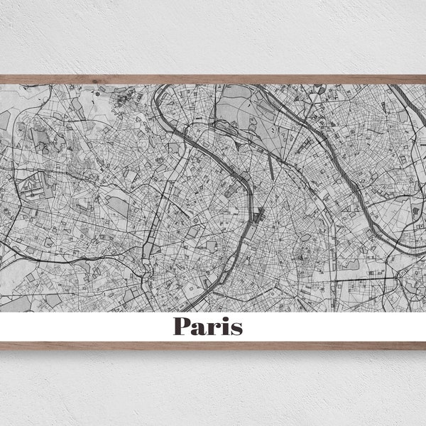 Samsung Frame TV Art, Paris City Map, Instant Download, Samsung Art TV, Digital Download for Samsung Frame, Map Art, Instant Download
