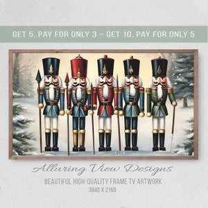 Christmas Nutcrackers Frame TV Art, Winter Holiday (Digital Download)