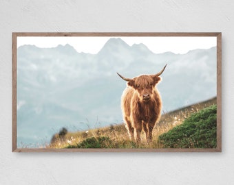 Highland Cow Farmhouse Samsung Frame TV Art (Digital Download)