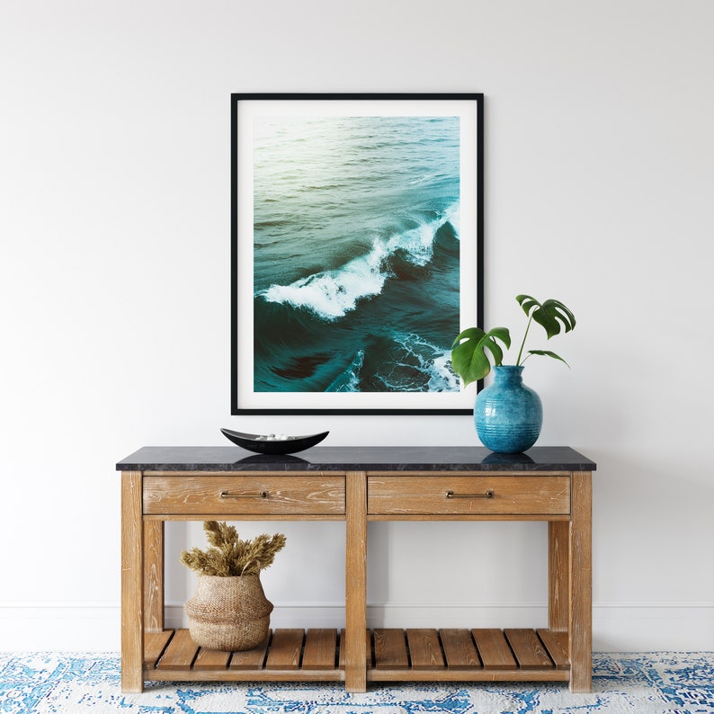 Wave Print Printable Beach Wall Decor Beach Print Ocean Etsy
