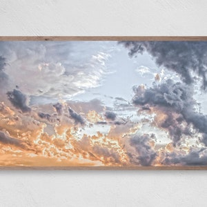 Samsung Rahmen TV Kunst, Sonnenuntergang Wolken, Sofortiger Download, Rahmen TV Kunst, Samsung Art TV, Digitaler Download für Samsung Rahmen
